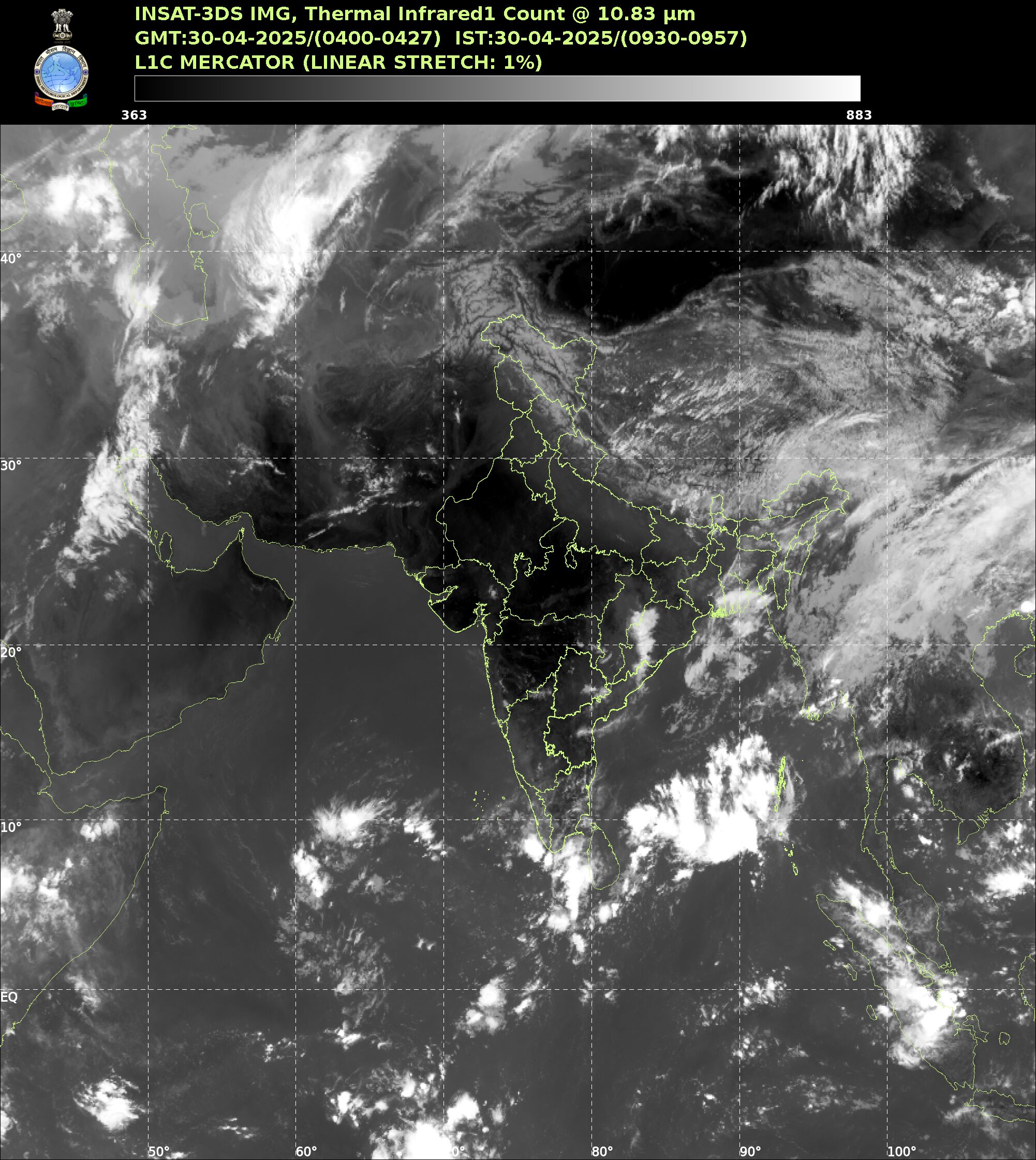 Infrared Map. Source: IMD
