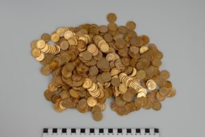 598 gold coins. Credit: The Museum of Eastern Bohemia